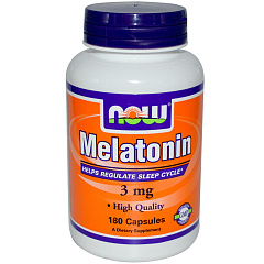 NOW Melatonin 3 мг, 180 капс