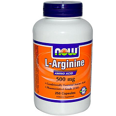 NOW Arginine 500 mg, 100 капс