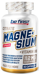 Be First Magnesium Citrate + B6, 90 капс