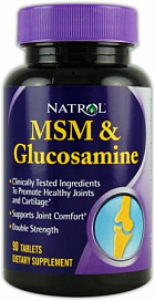Natrol Glucosamine MSM, 90 таб