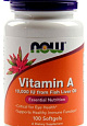 NOW Vitamin A-10000 IU, 100 капс