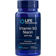 Life Extension Vitamin B3 Niacin 500 мг, 100 капс