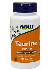 NOW Taurine 500 mg, 100 капс