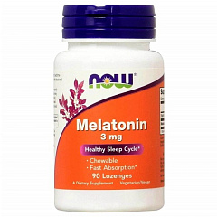 NOW Melatonin 3 мг, 90 леденцов