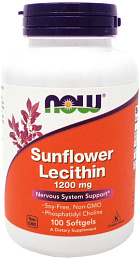 NOW Sunflower Lecithin 1200 мг, 100 капс