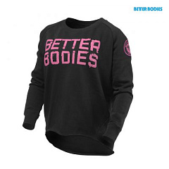 Better bodies 110741-999 Wideneck Sweatshirt Женская толстовка без молнии, черная