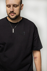 Kultlab Мужская футболка Oversize Logo, чёрная