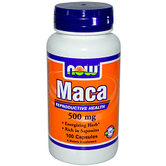 NOW Maca 500 мг, 100 капс