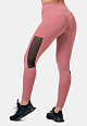 Nebbia 573 High-Waist & Mesh Leggings, бледно-розовый