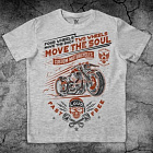 MaxExtreme футболка с мотоциклом, светло-серая