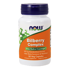 NOW Bilberry complex 80 mg, 50 капс