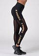 Nebbia 829 Gold Mesh Leggings, чёрный