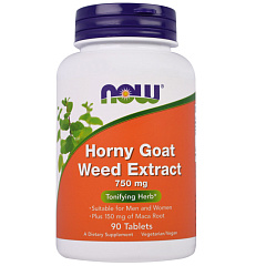 NOW Horny Goat Weed Extract, 90 таб