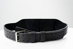 Kultlab Ремень кожаный узкий двухслойный