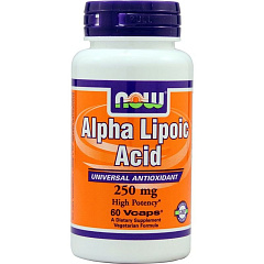 NOW Alpha Lipoic Acid 250 mg, 60 капс