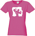 Kultlab Футболка женская с белым логотипом, розовая