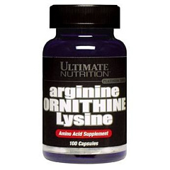 Ultimate Nutrition Arginine Ornithine Lysine, 100 капс