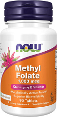 NOW Methyl Folate 1000 мкг, 90 таб 