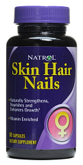 Natrol Skin Hair Nails, 60 капс