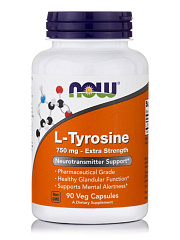 NOW L-Tyrosine 750 mg, 90 капс