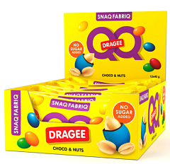 Snaq Fabriq Q&Q DRAGEE Драже с арахисом и молочным шоколадом в разноцветной глазури, 40 гр