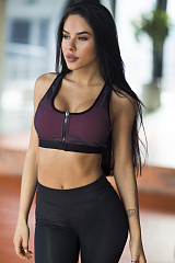 DF PRO Топ Bra Paris Mesh with Zipper in Red