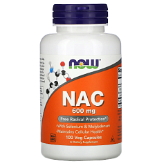 NOW NAC (N-ацетилцистеин) 600 мг, 100 капс