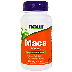 NOW Maca 500 мг, 100 капс