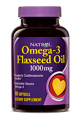 Natrol Omega-3 FlaxSeed Oil 1000 мг, 120 капс