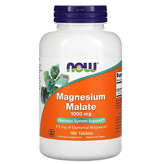 NOW Magnesium Malate 1000 мг, 180 таб