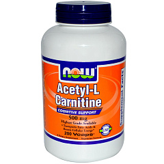 NOW Acetyl L-Carnitine 500 mg, 50 капс